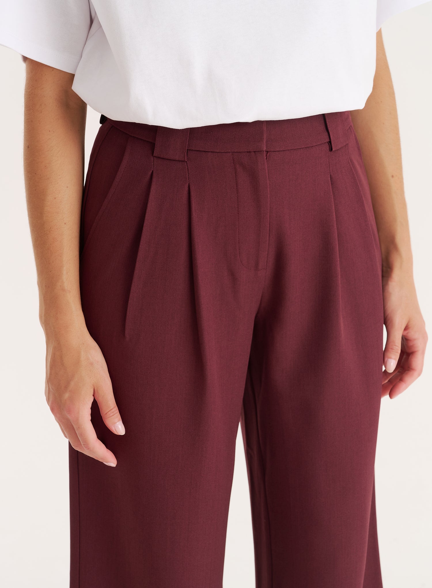 Burgundy Tailored Trouser